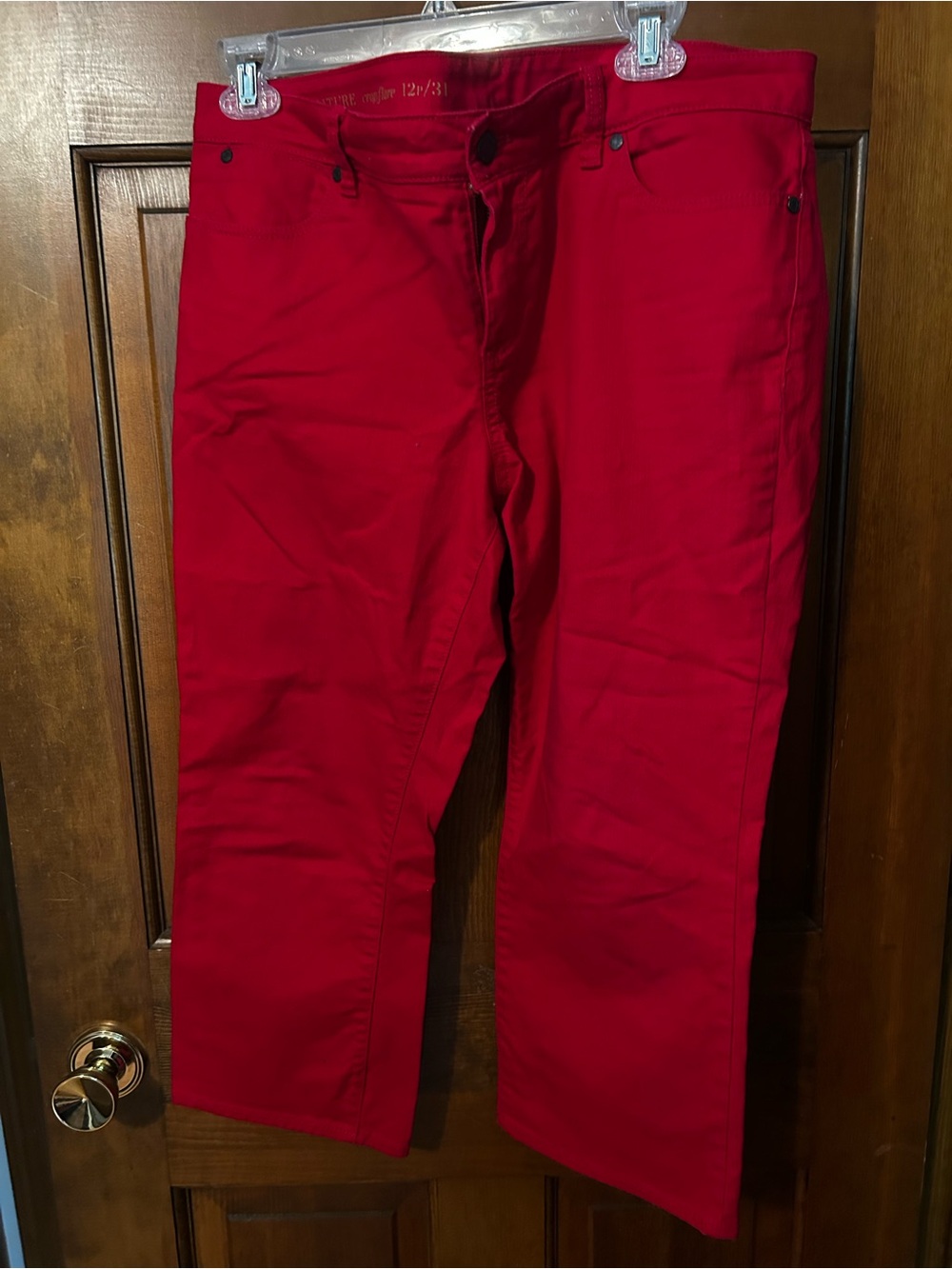 Talbots Red Cropped Flared Pants
